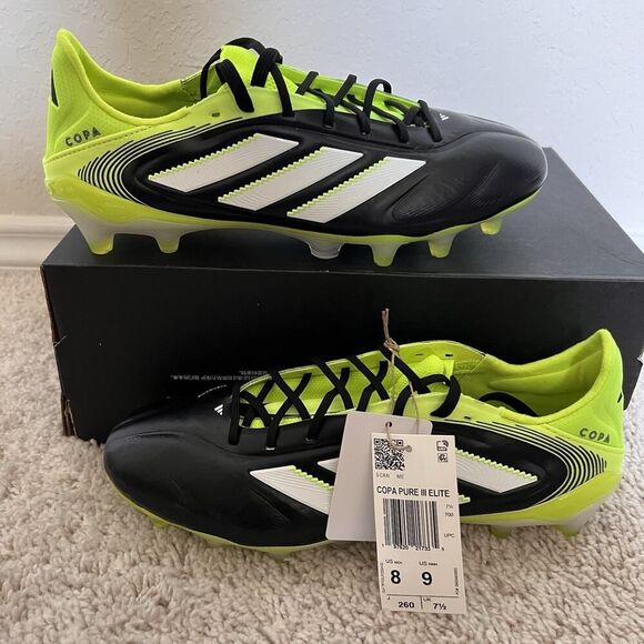Adidas Copa Pure 3 Elite FG Black White Green Soccer Cleat JH6304 Men Size 8 New main image 6